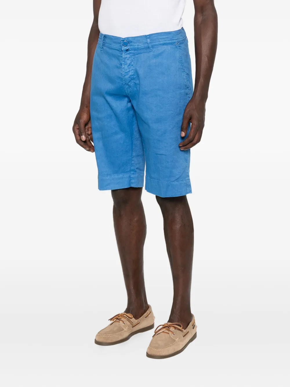 Kiton Shorts met cuffs Blauw