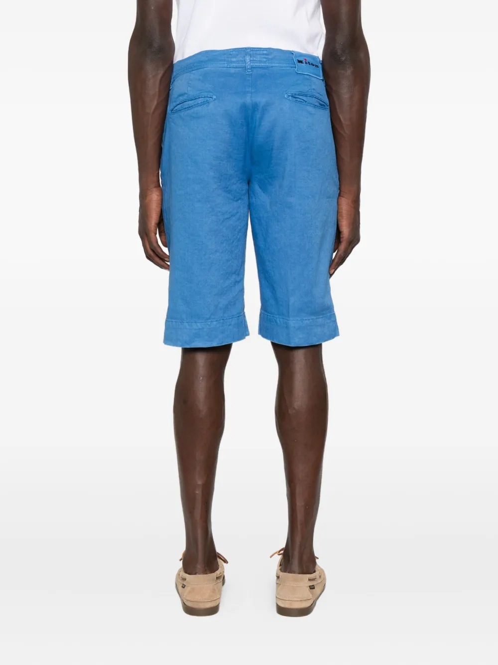 Kiton Shorts met cuffs Blauw