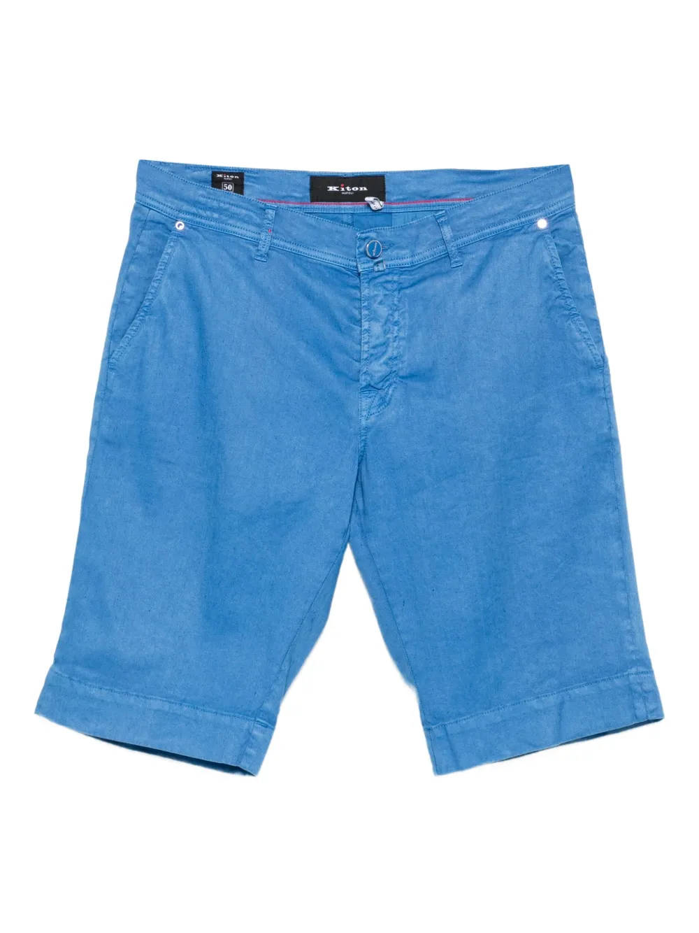 Kiton Shorts met cuffs Blauw
