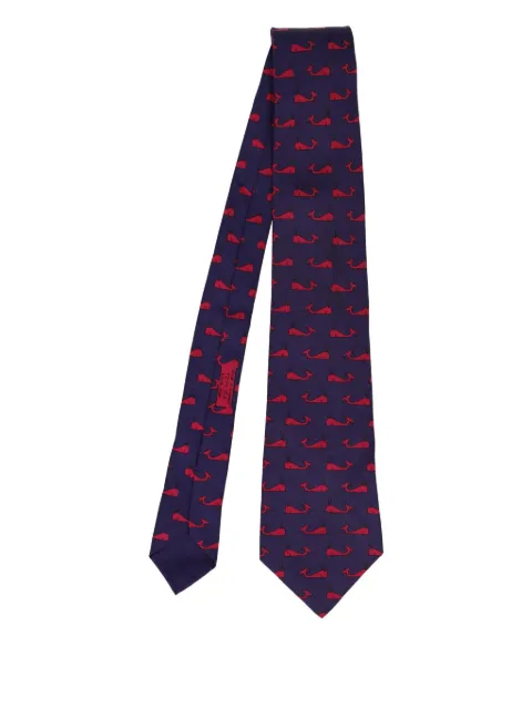 Hermès Pre-Owned 2025 whale-print silk tie