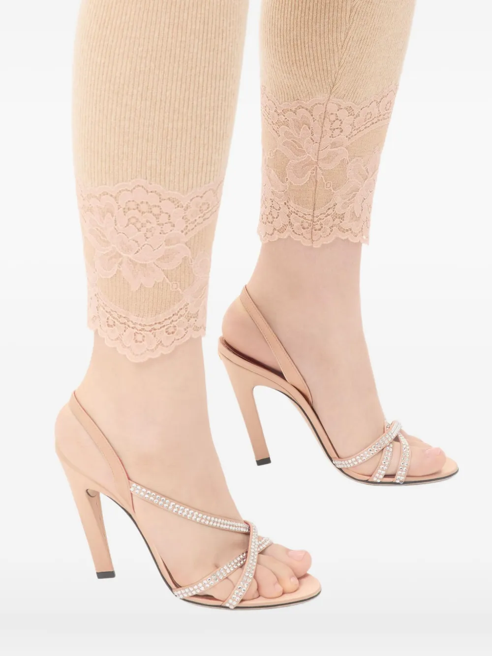 Valentino Garavani 105mm Dans Le Foyer slingback sandalen verfraaid met kristallen Roze