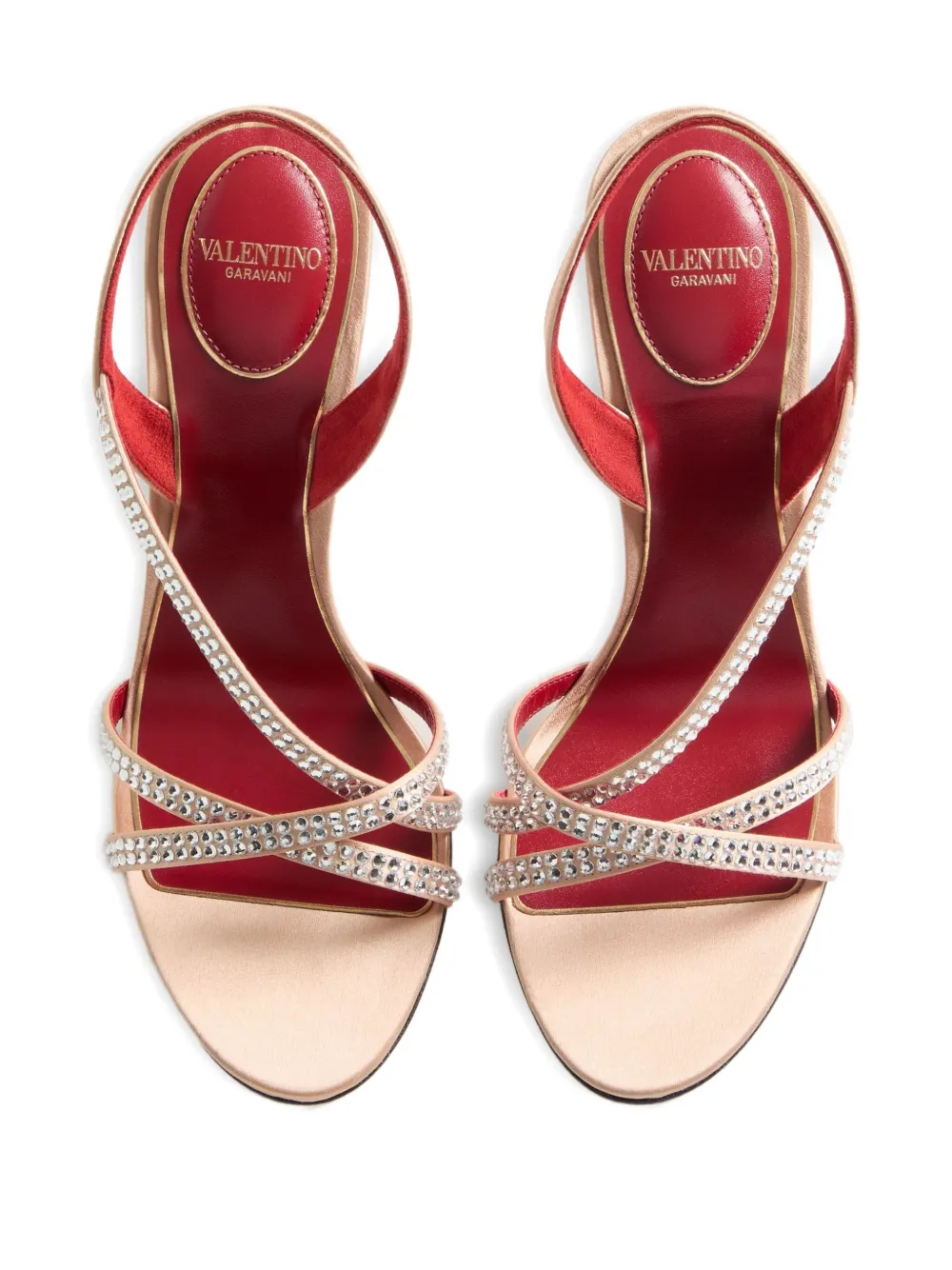 Valentino Garavani 105mm Dans Le Foyer slingback sandalen verfraaid met kristallen Roze