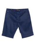 Kiton button-fastening linen-blend shorts - Blue