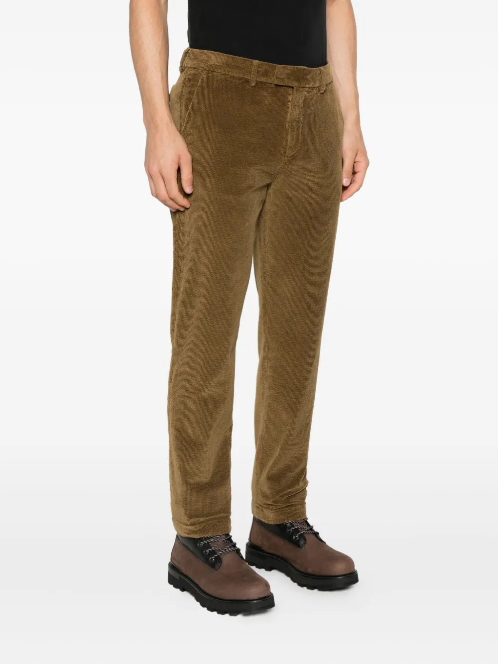 Barena Ribfluwelen broek met zak Bruin