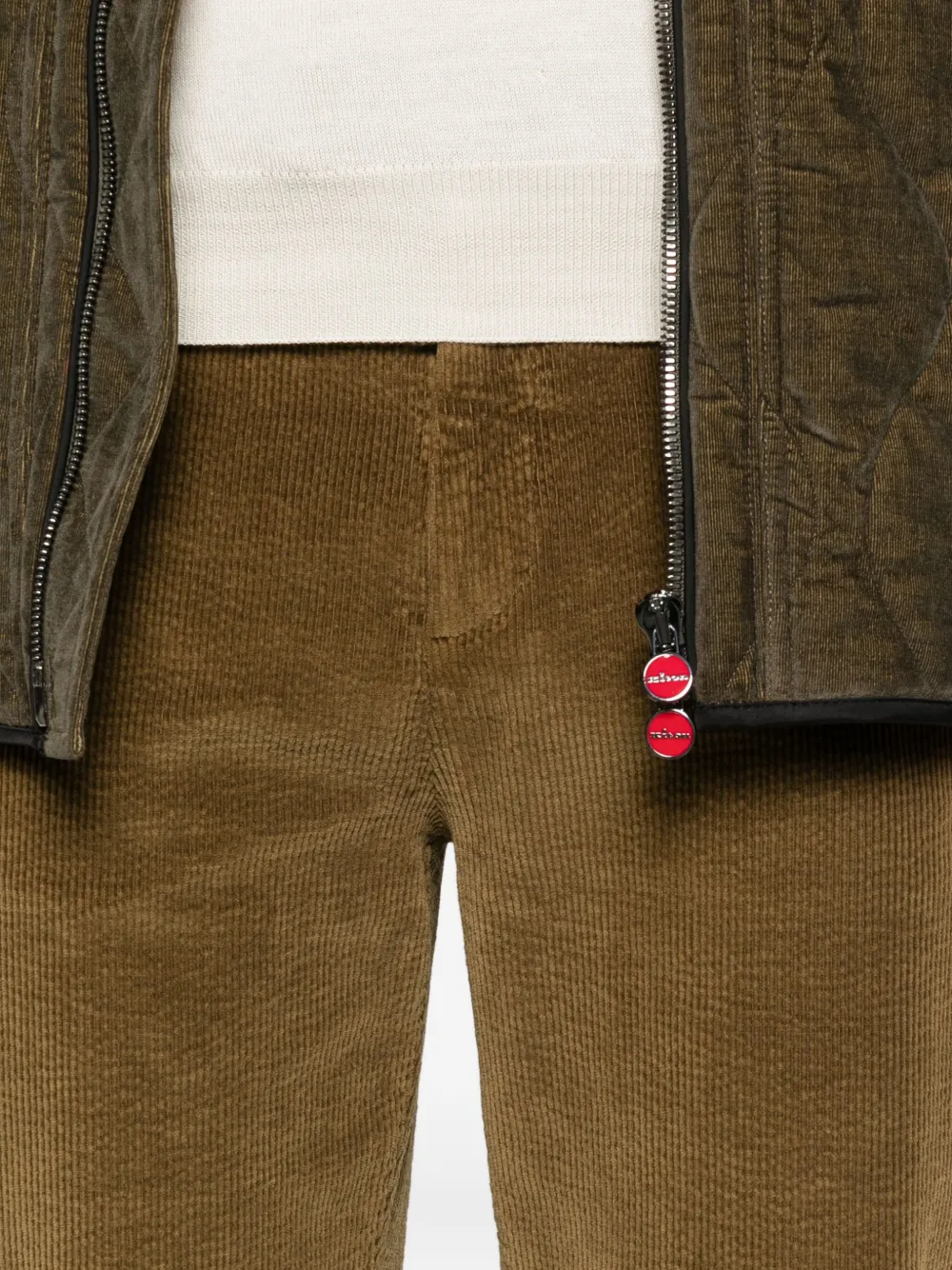 Barena Ribfluwelen broek met zak Bruin
