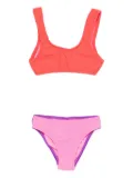 ME FUI textured two-tone bikini