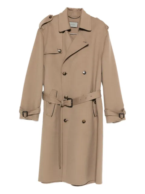 Canali manteau ceinturé à boutonnière croisée