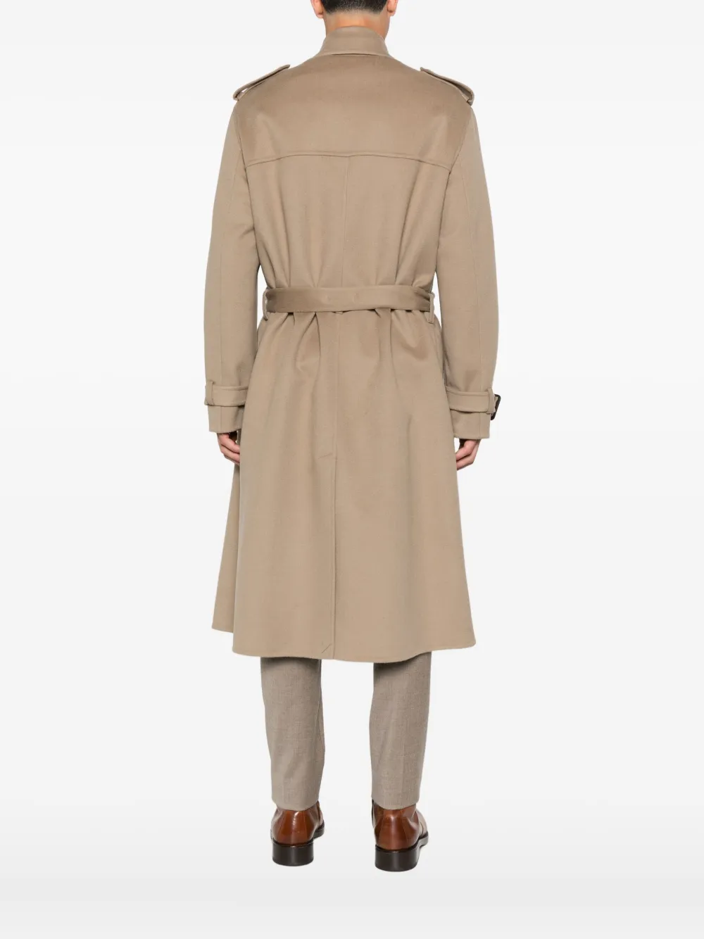 Canali Jas met ceintuur Beige