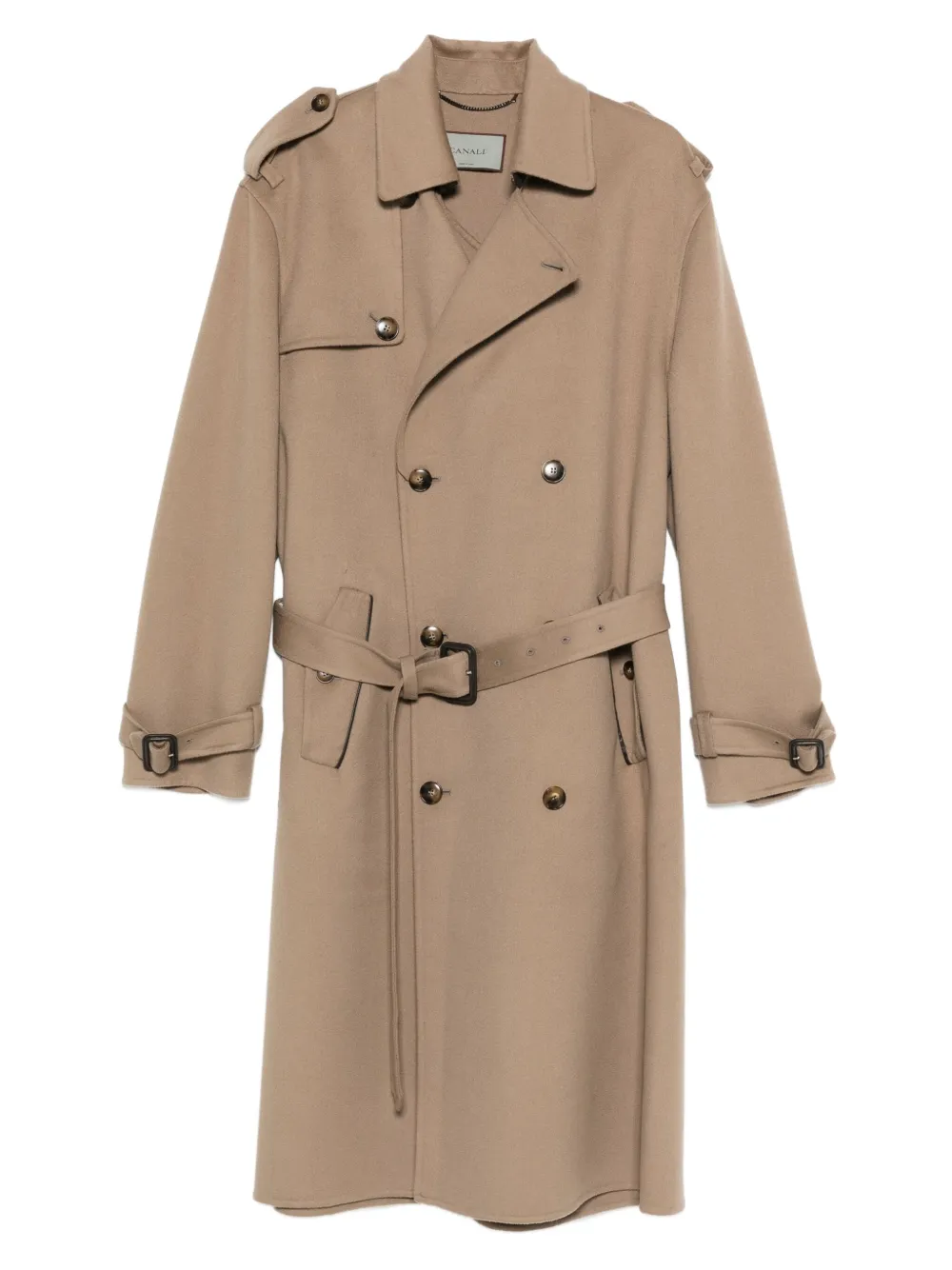 Canali Jas met ceintuur Beige