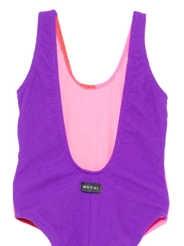 ME FUI three-tone Ribbed Swimsuit Red FARFETCH IN - Main Image