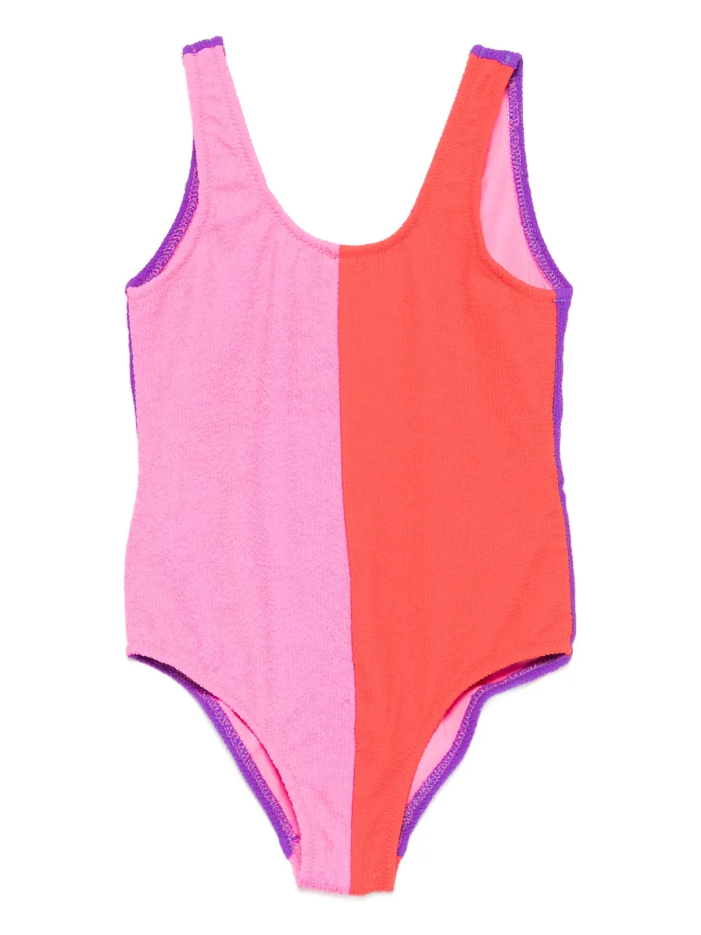 ME FUI three-tone ribbed swimsuit | Red | Image 1