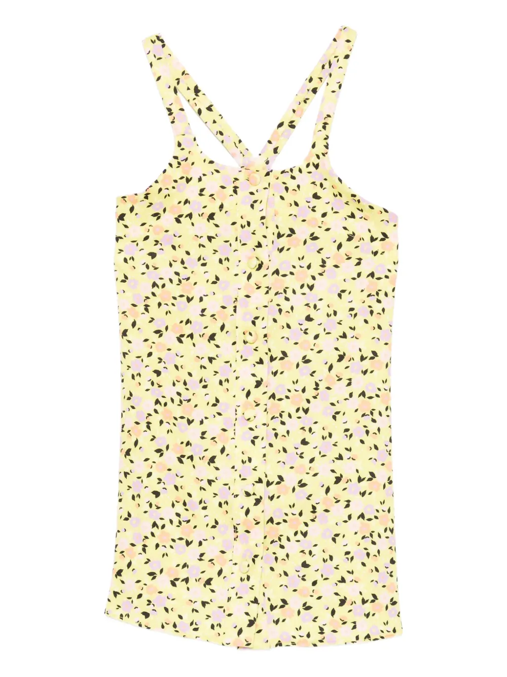 ME FUI cross-straps floral dress | Yellow | Image 1