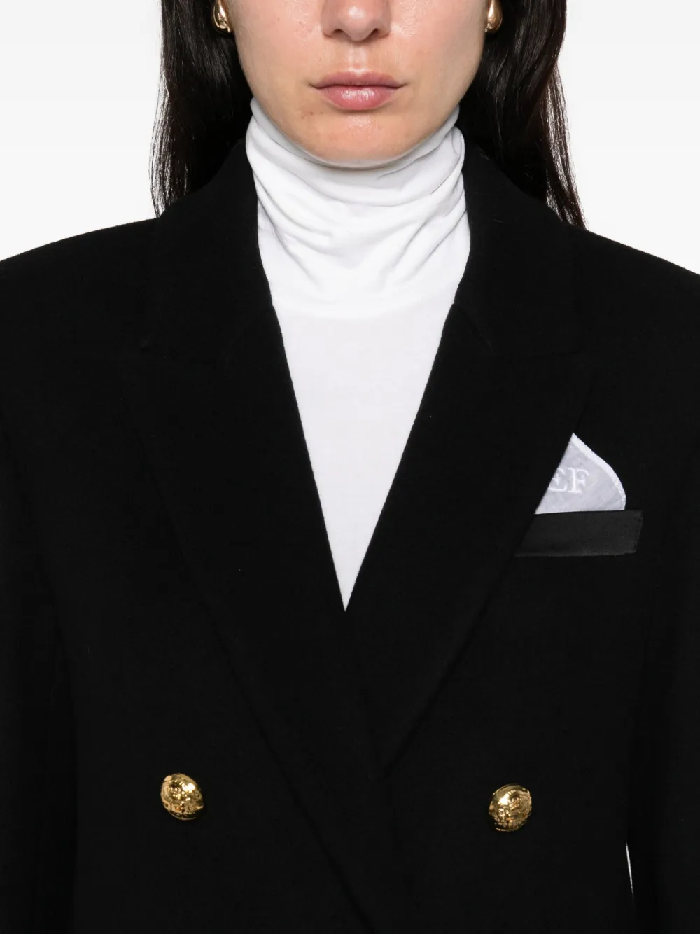 Elisabetta Franchi Jas met dubbele rij knopen Zwart