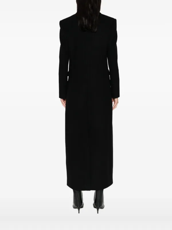 ELISABETTA FRANCHI ブラックロングコート Elisabetta Franchi ダブルコート | ブラック | FARFETCH JP
