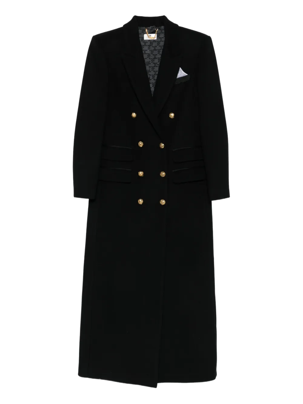 Elisabetta Franchi double-breasted coat Zwart