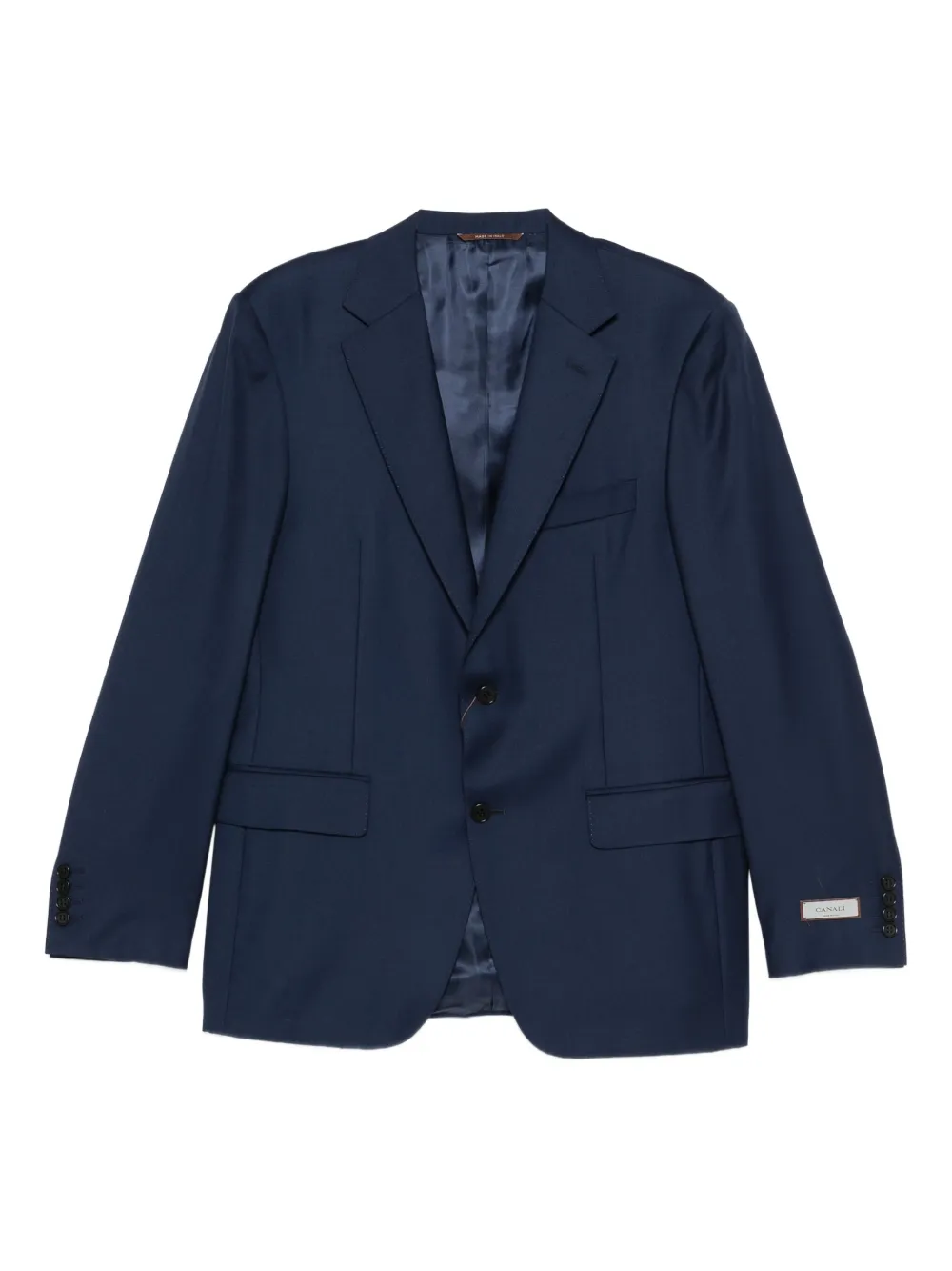 Canali Wool Two-button Suit In Blue