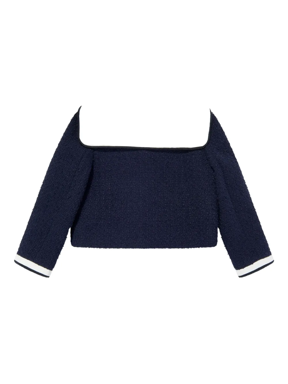 水手领粗花呢夹克