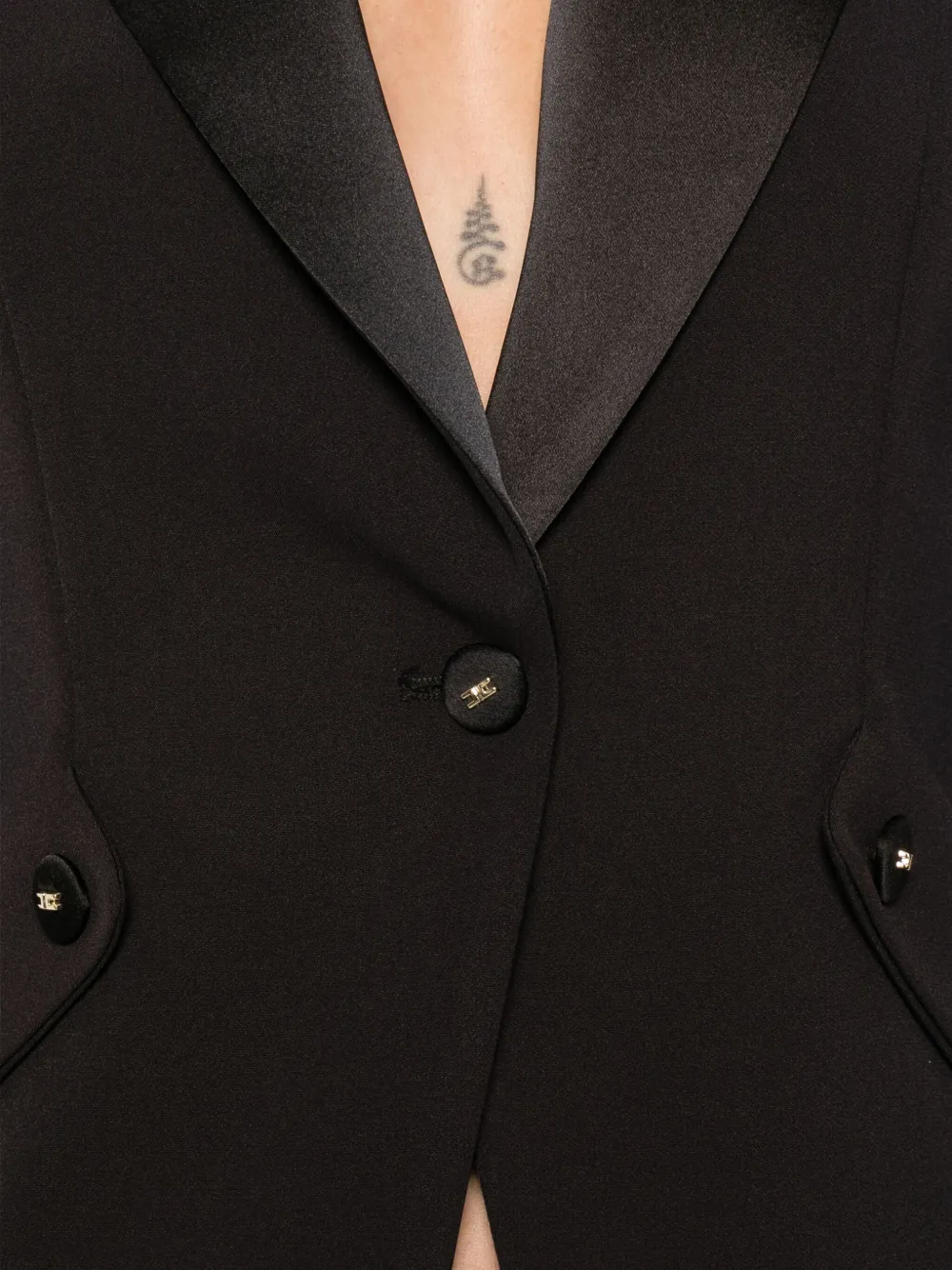 Elisabetta Franchi Blazer met puntige revers Zwart