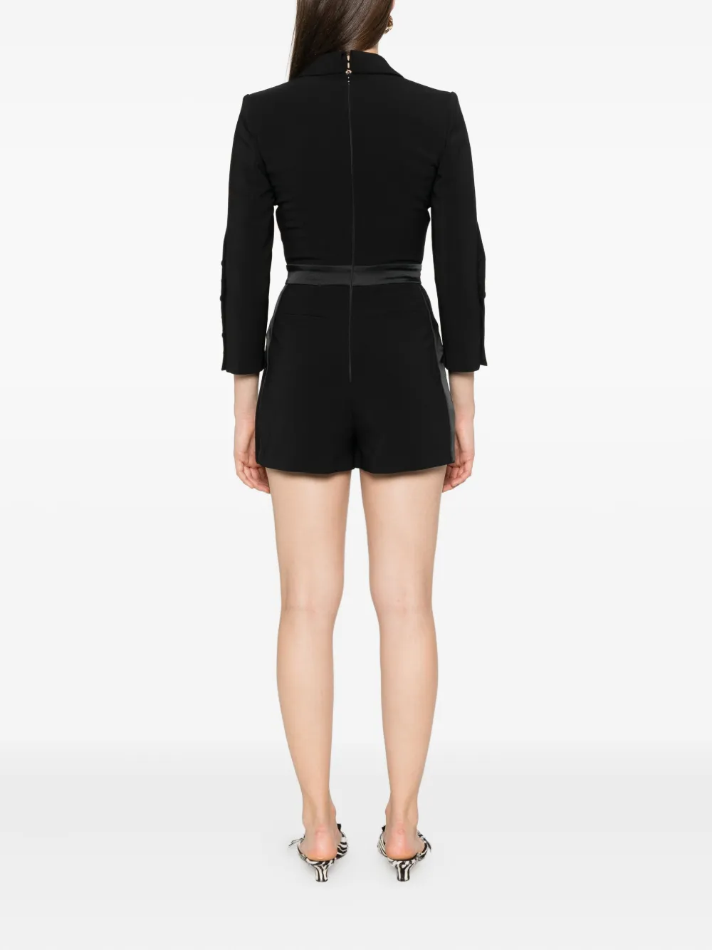 Elisabetta Franchi Jumpsuit met dubbele rij knopen Zwart