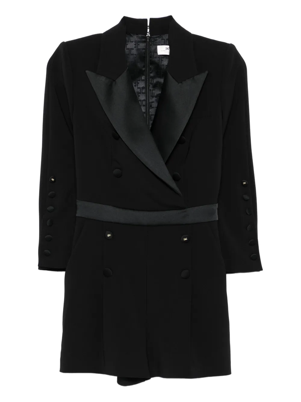 Elisabetta Franchi double-breasted jumpsuit - ブラック Elisabetta Franchi double-breasted jumpsuit - ブラック