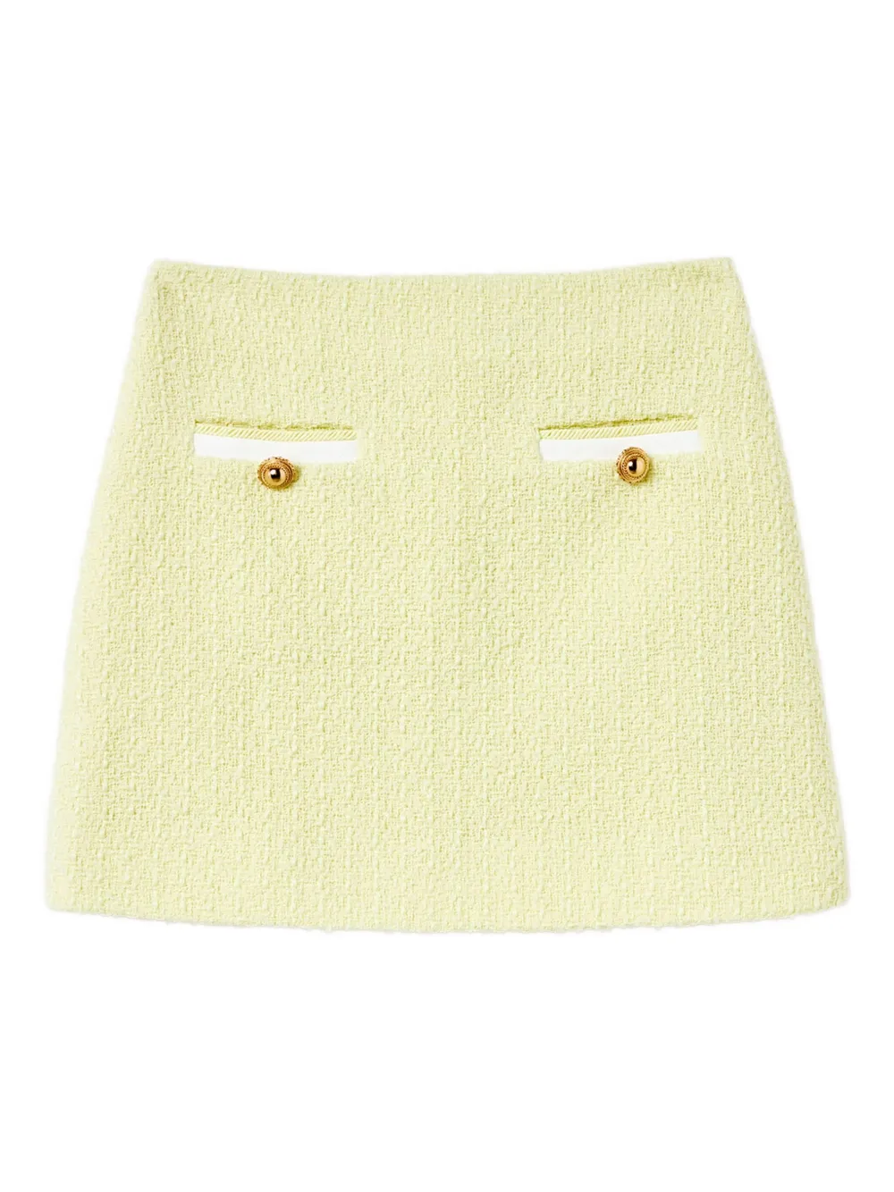 Self-Portrait Kids Tweed mini-rok Geel