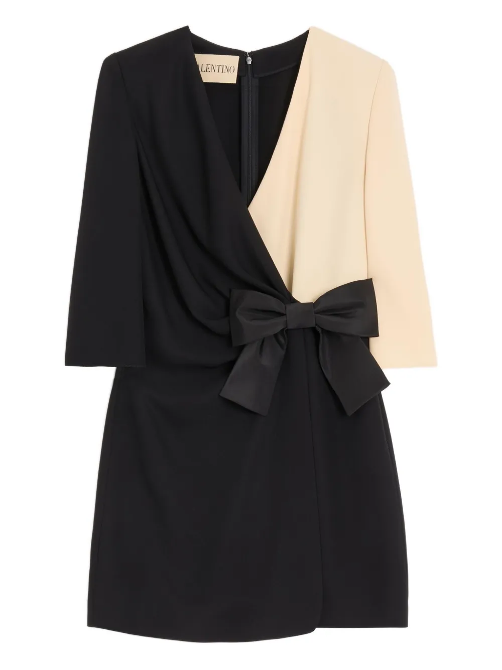 Valentino Garavani bow-detail midi dress - ブラック Valentino Garavani bow-detail midi dress - ブラック