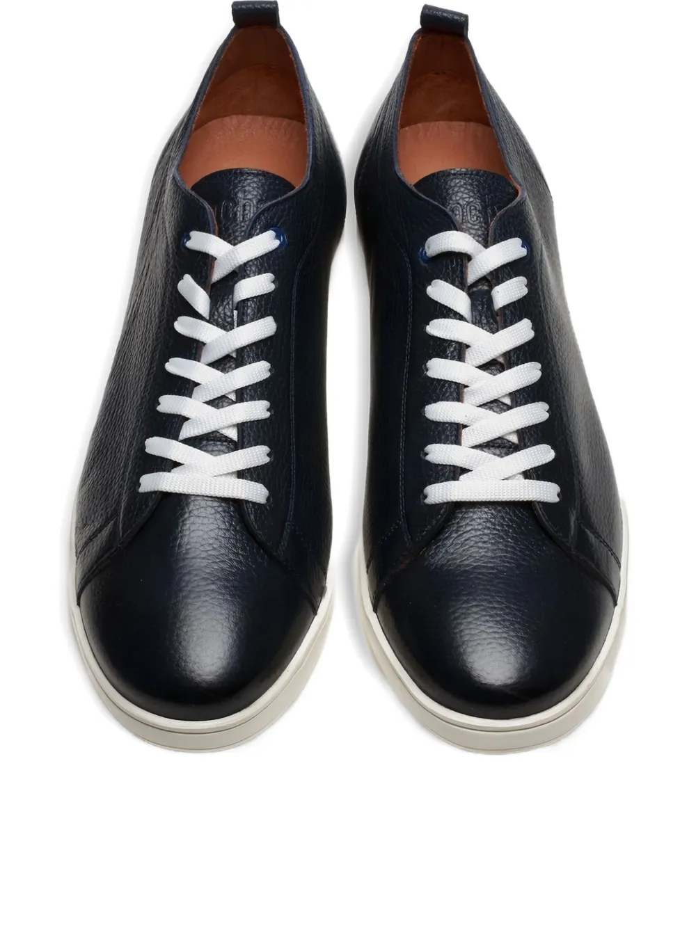 Poche Paris lace-up leather sneakers Black