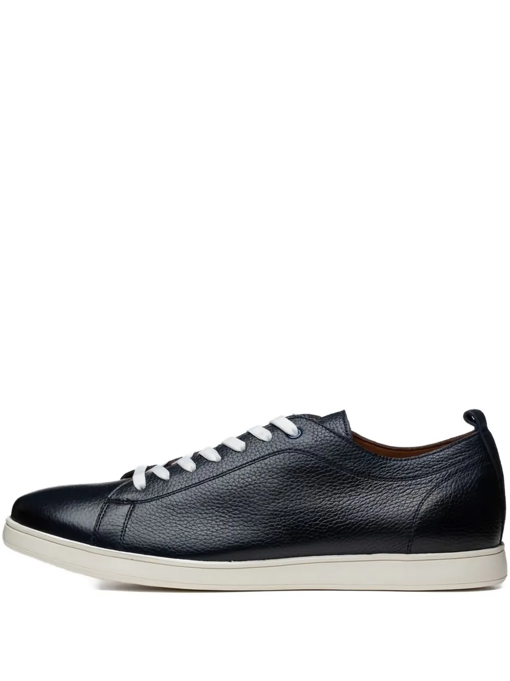 Poche Paris lace-up leather sneakers Black