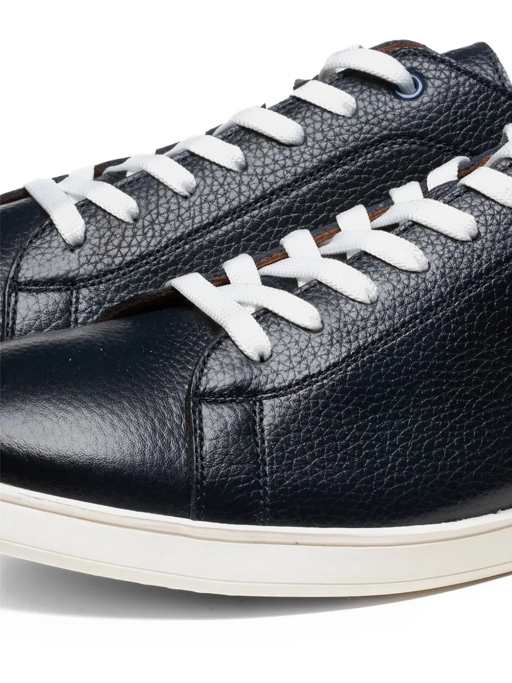 Poche Paris lace-up leather sneakers Black