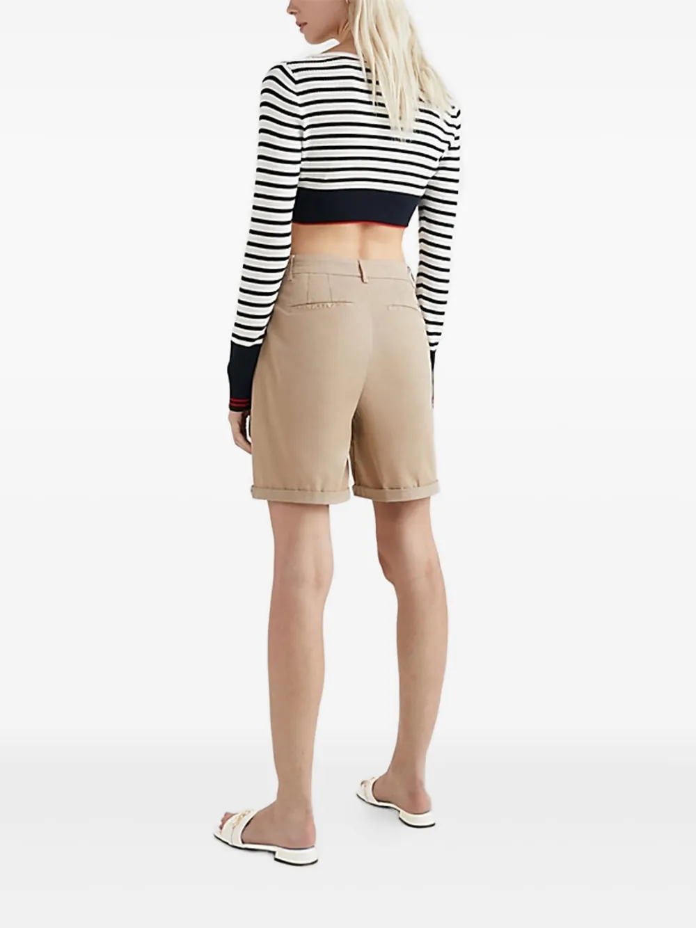 Tommy Hilfiger Broek met geplooide cuffs - Beige