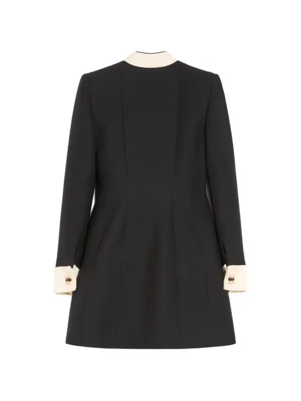 valentino dresses for women Garavani Virgin Wool And Silk Mini Dress Notched V neckline Valentino Embroidered Poplin midi Dress