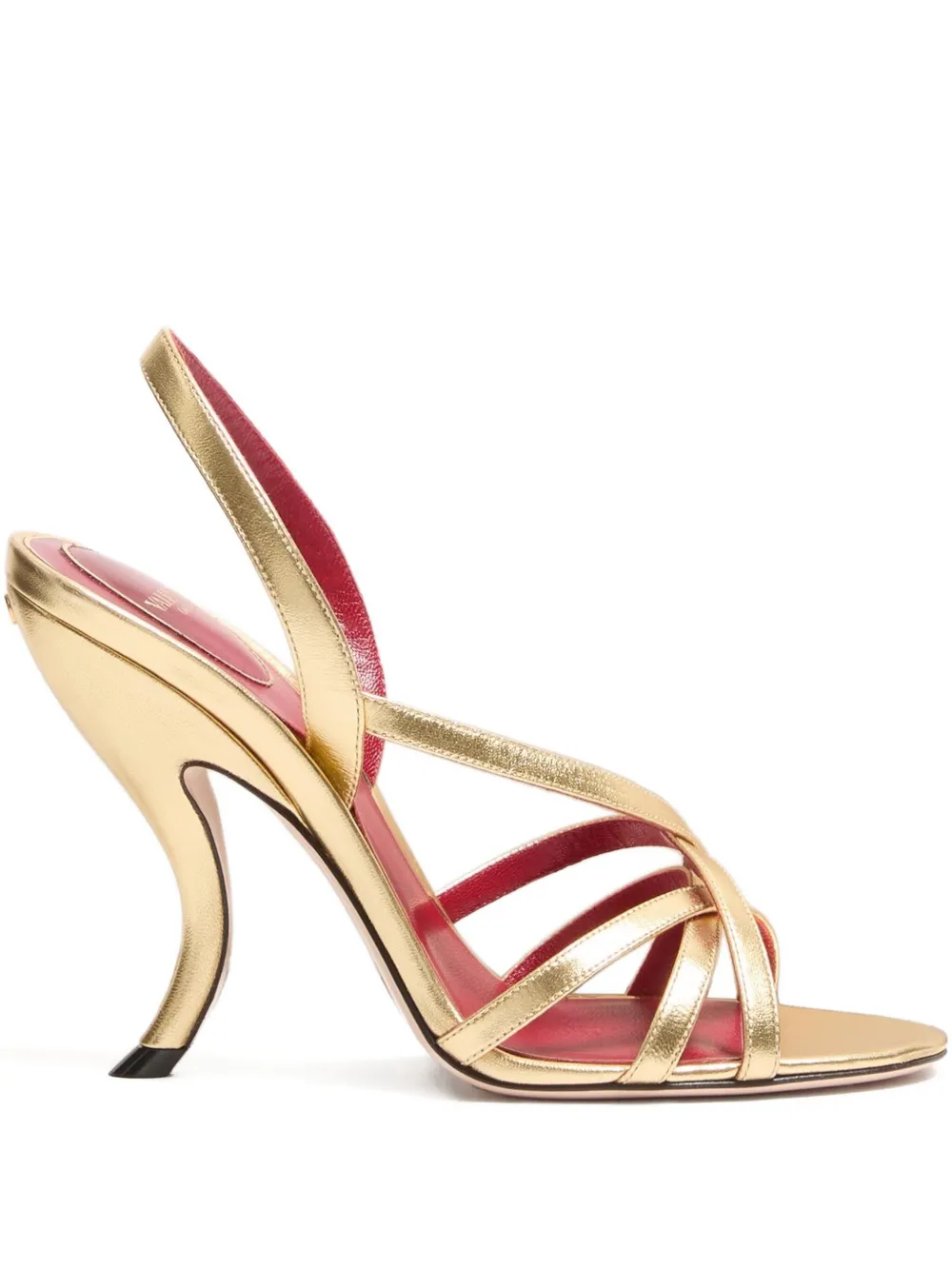 Valentino Garavani 105mm Fetishique cross-strap sandals Gold