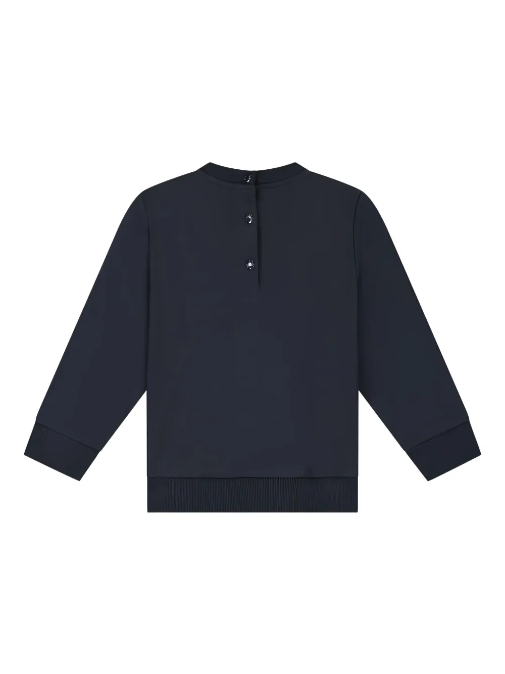Moncler Enfant Sweater met geborduurd logo Blauw