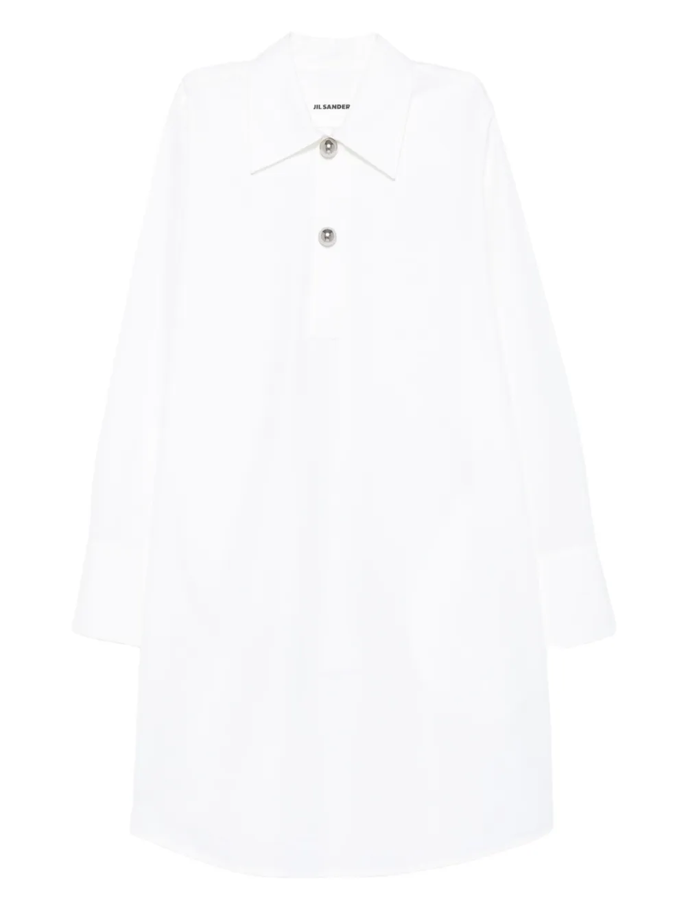 Jil Sander Blousejurk van biologisch katoen met knopsluiting Wit