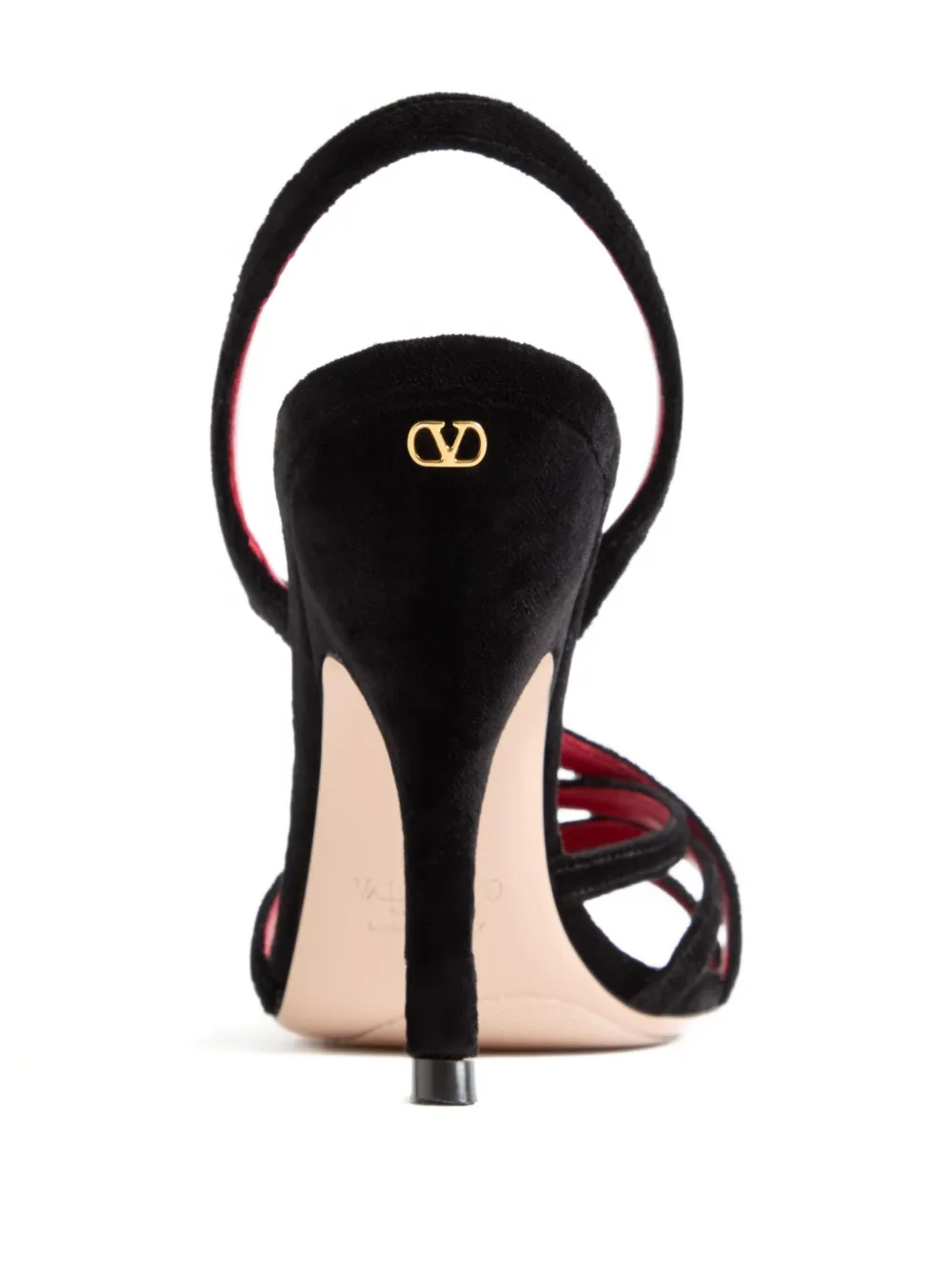 Valentino Garavani Fetishique 105mm sandalen met gekruiste bandjes Zwart