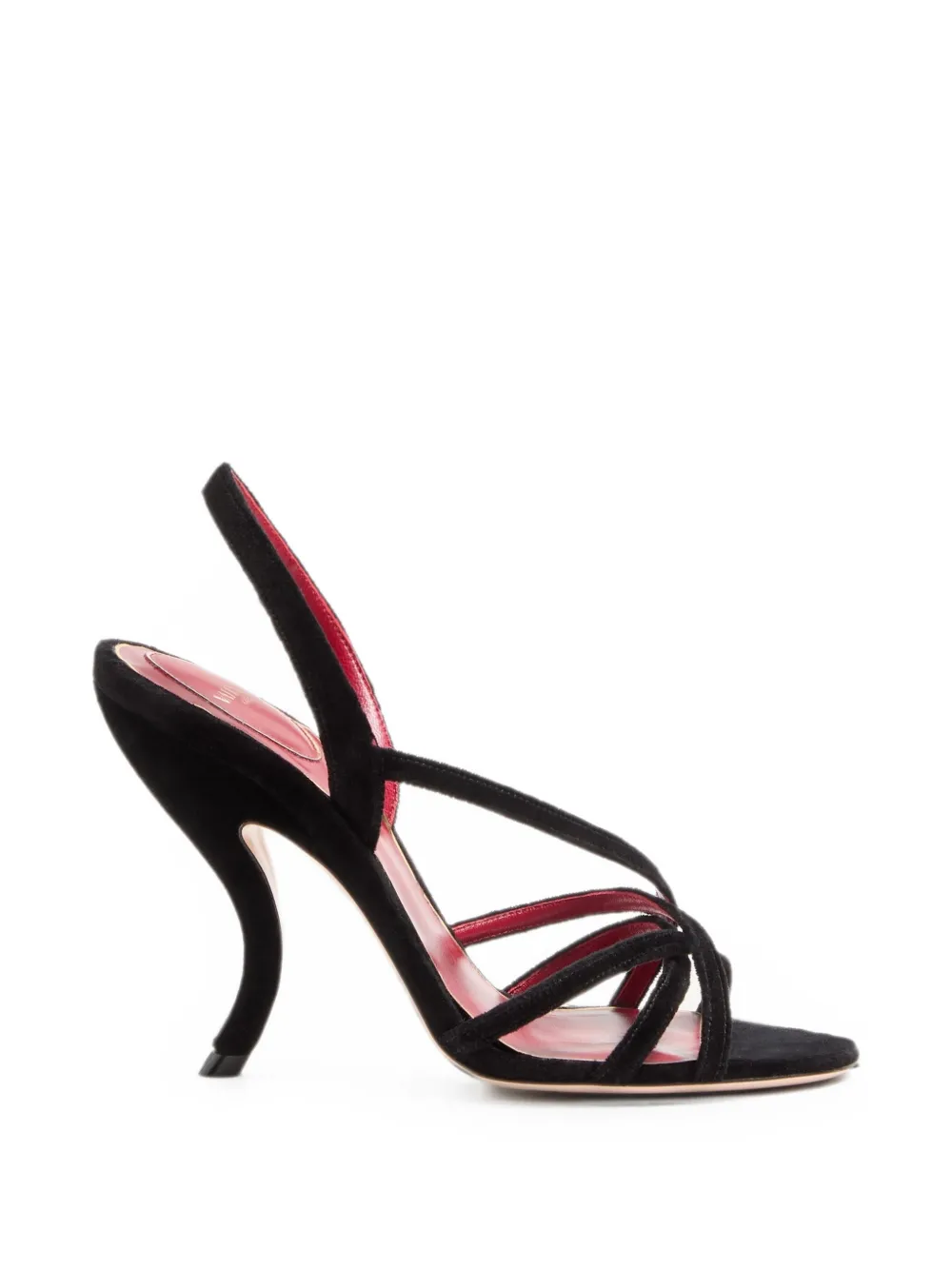 Valentino Garavani Fetishique 105mm sandalen met gekruiste bandjes Zwart