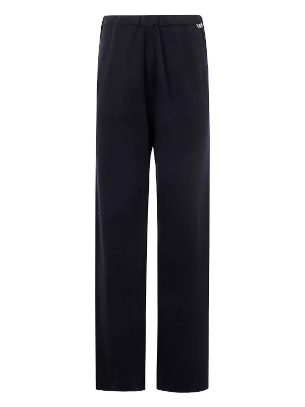 Extreme Cashmere Elasticated-waist Cashmere Trousers in Black