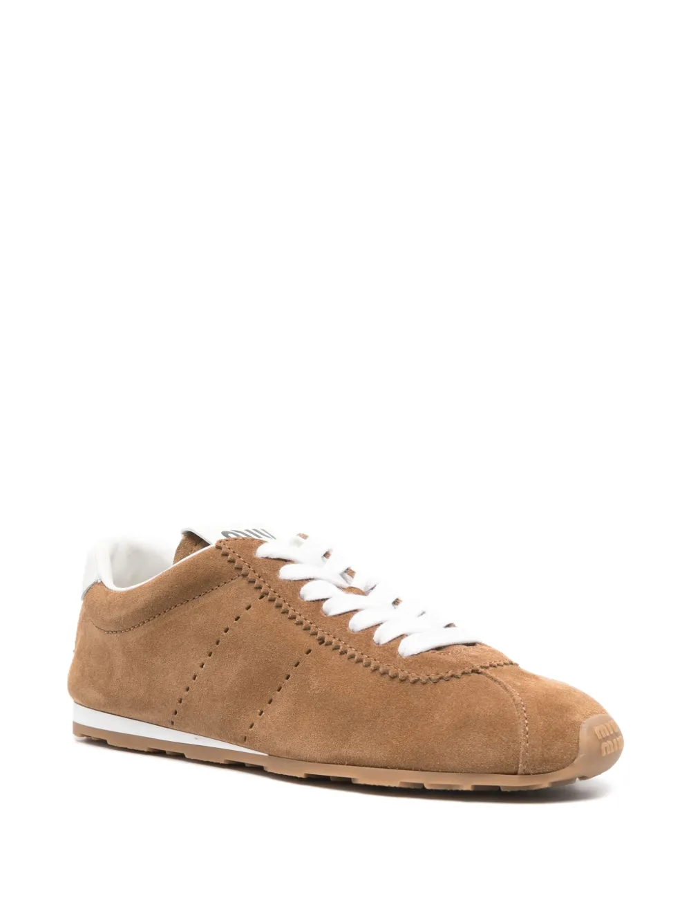 Miu Miu Plume suède sneakers - Bruin
