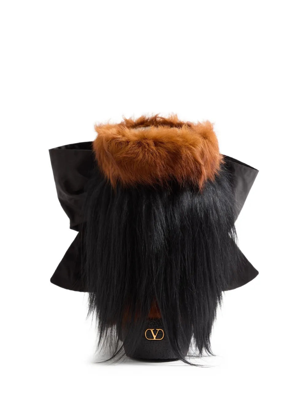 Valentino 45mm Snowish Fur-trimmed Boots In Multi