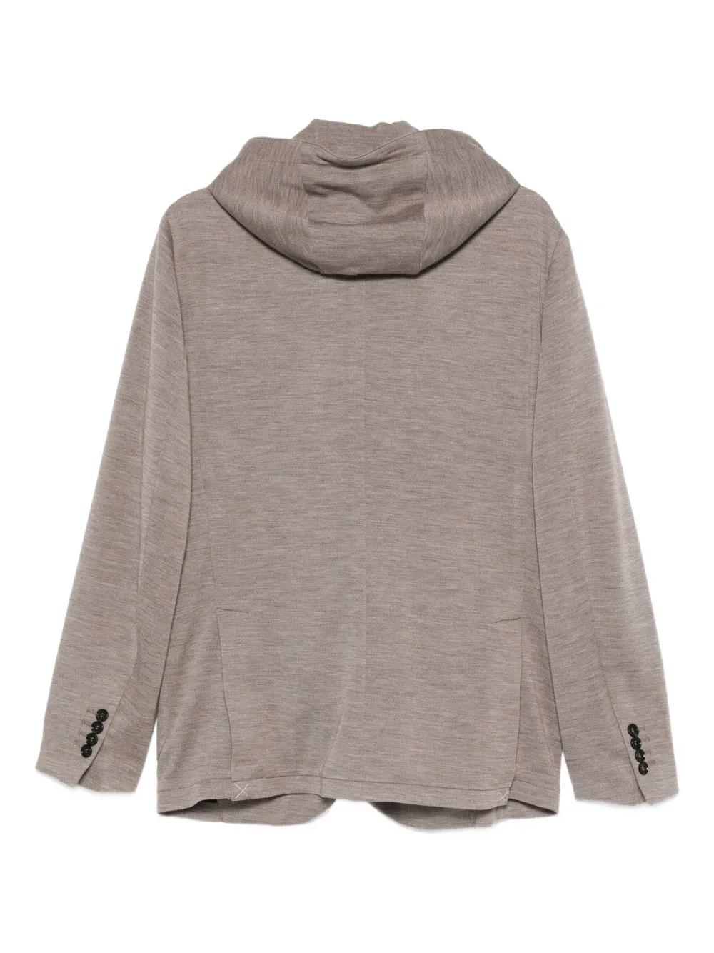 Maurizio Baldassari Hooded Panelled Jacket In Brown
