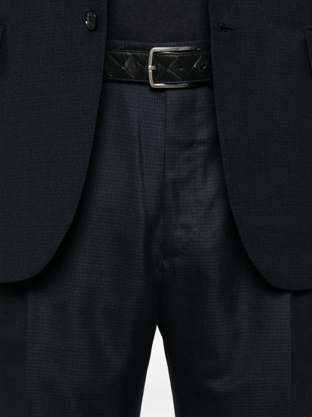 Brioni Check-pattern Single-breasted Suit In Blue