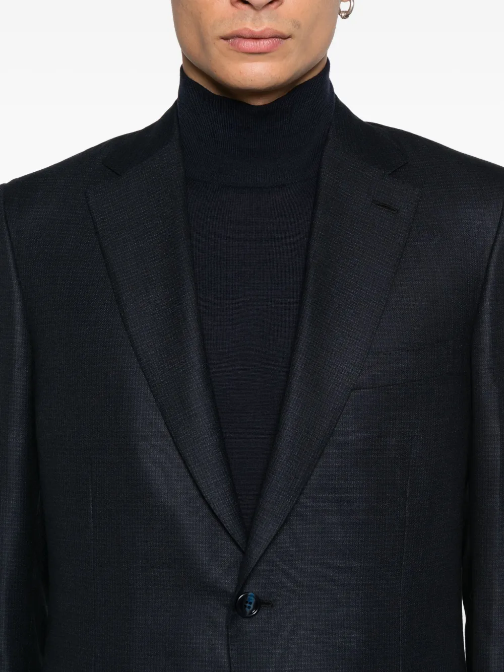 Brioni Check-pattern Single-breasted Suit In Blue