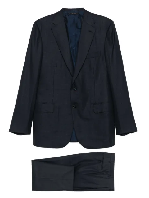Brioni check-pattern single-breasted suit