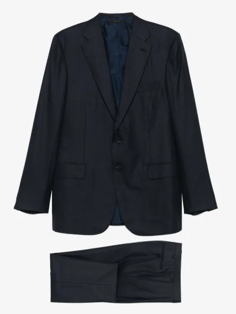 Brioni check-pattern single-breasted suit