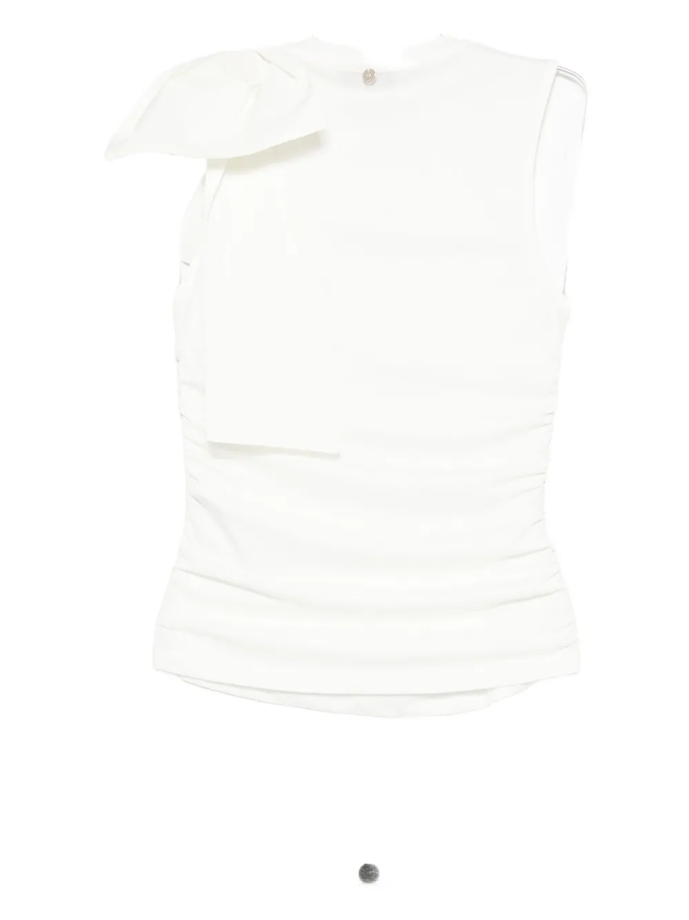 Liu •jo Bow-tie T-shirt In White