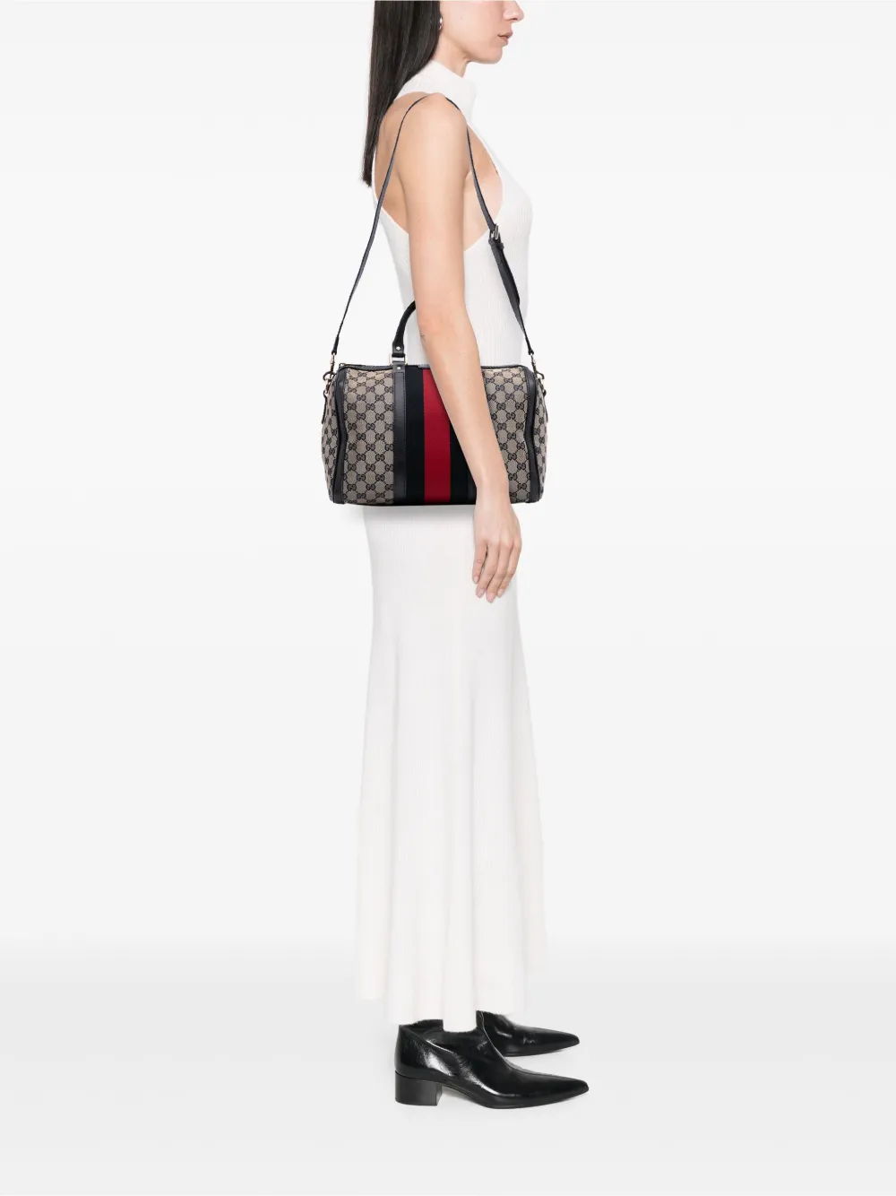 Gucci Pre-Owned 2016-2025 GG Canvas Web Joy Boston Bag satchel | Pre-Owned | Image 2