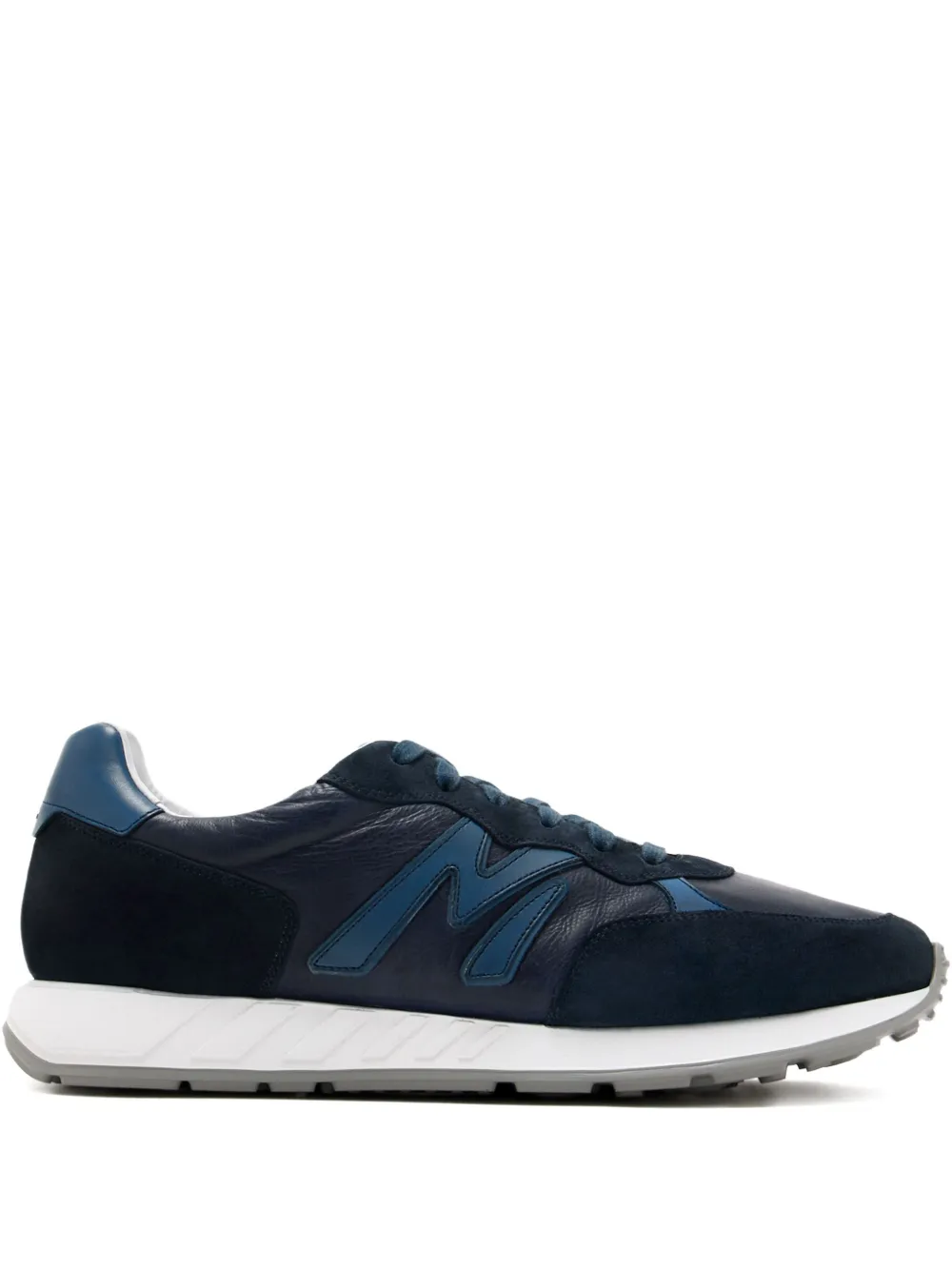 Magnanni Yoki leather suede panelled sneakers Blue