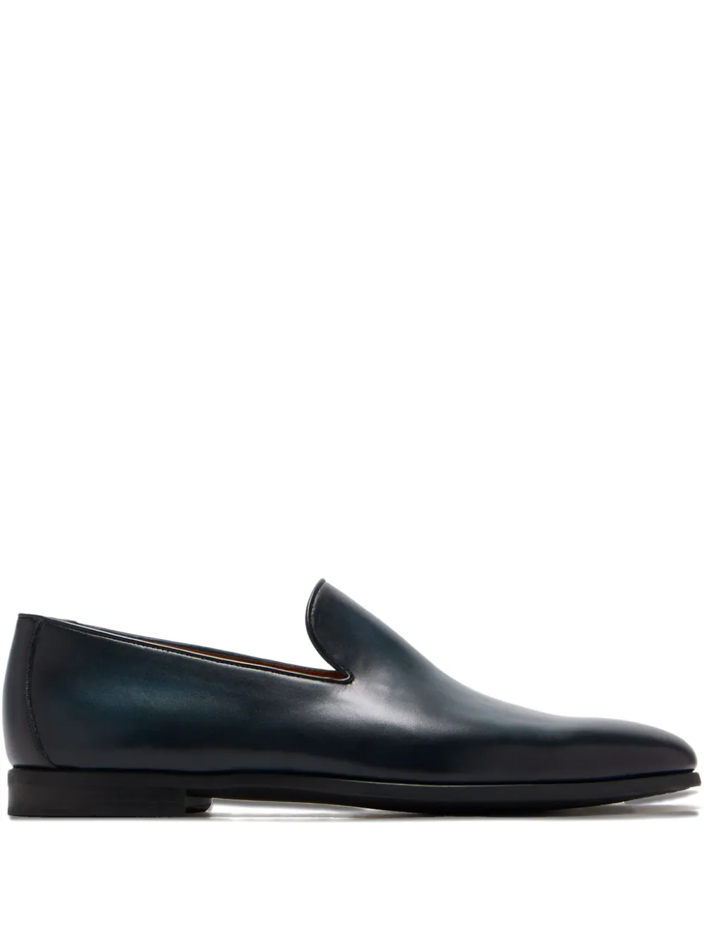 Magnanni Leather Slip-on Loafers In Blue