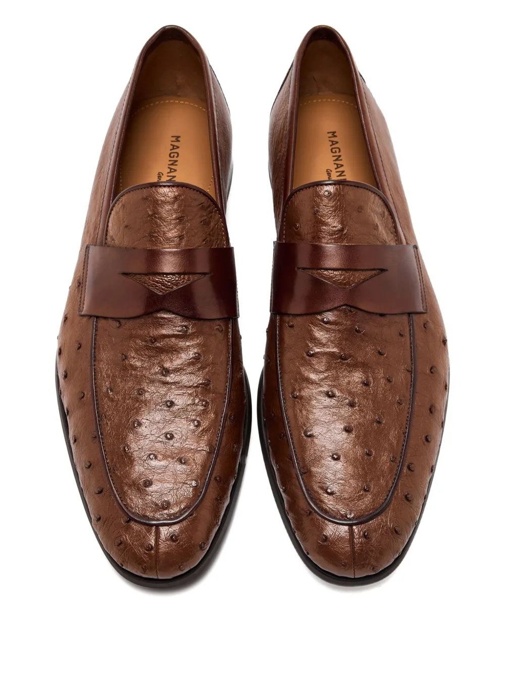 Magnanni leather penny loafers Brown