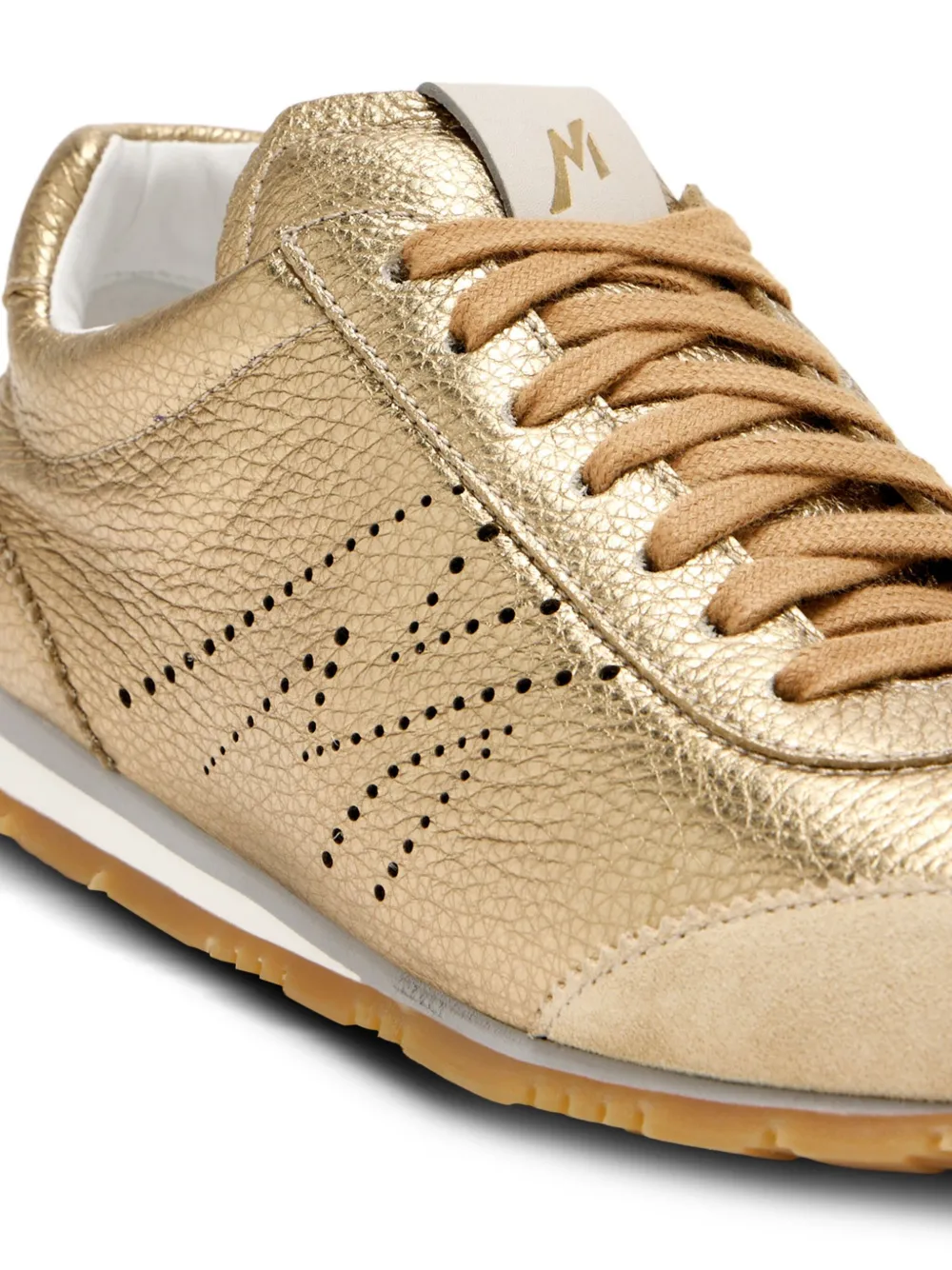 Magnanni perforated-logo leather sneakers Yellow